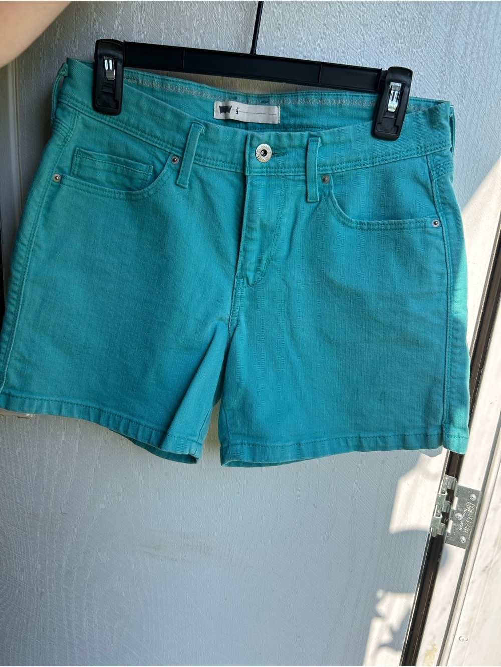 Levi's Teal Denim Jean Shorts